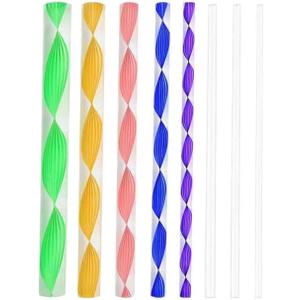 8 Pcs Colorful Acrylic Dowel Rods Cylinder Rods Clear Round Sticks Assorted Size Rods Mandala Dotting Tools for Painting Pottery Clay Ceramics and Pottery