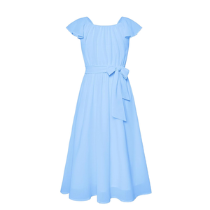 GRACE KARIN Girls Dress Formal Party Wedding Guest Pageant Dress for Teen Girls Ruffle Backless Maxi Sundress Size 12Y