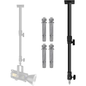Photography Wall Ceiling Mount Boom Arm,Overhead Vertical Light Mounting 17-26inch,with 1/4 & 3/8 Universal Thread for Photo Studio Video Light,Ring Light,Monolights,Flash