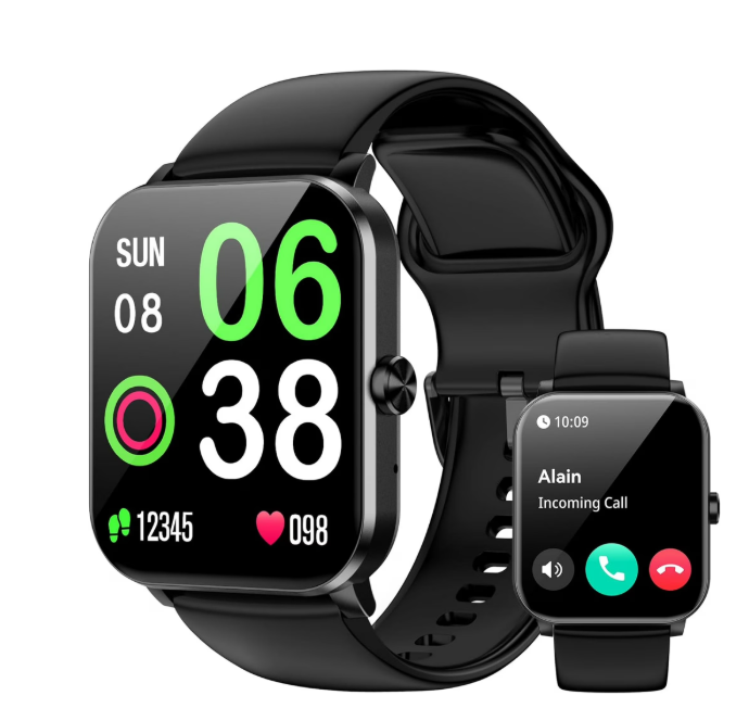 Smart Watch for Women Men Answer/Make Call,1.85" HD Screen Fitness tracker with Step Counter,140+ Sport Modes Smartwatch with Heart Rate Sleep Monitor,IP68 Waterproof Activity Tracker for Android iOS