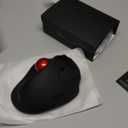 Nulea M511 Wireless Trackball Mouse, Rechargeable Ergonomic Thumb-Control Mouse with Tilt Stand, Smooth & Precision Tracking, 3 Device Connection (Bluetooth or USB Receiver), for PC/Mac/Laptop-Red