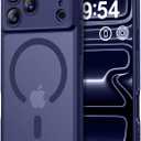 Thomo Magnetic for iPhone 17 Pro Case, [Compatible with Magsafe] [Full Camera Protection] Translucent Matte Military Grade Shockproof with Anti-Fingerprint Phone Cover 2025, Deep Blue