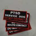 Service Dog in Training Working No Touch PTSD Do Not Distract Vest/Harnesses Morale Tactical Patch Embroidered Badge Fastener Hook & Loop Emblem, 6 Pcs
