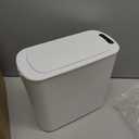 Cesun Automatic Motion Sensor Bathroom Trash Can with Lid, 2.6 Gallon Touchless Trash Bin, Smart Plastic Slim Garbage Can Small White Wastebasket for Toilet, Office, rv, Bedroom, Living Room