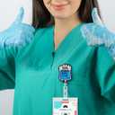 2 x Retractable 100% Student Nurse Tears Badge Reel with Alligator Clip, Funny Silver Glitter Saline Pack Badge Holder Gift for Doctors Murses Nursing School Students Medical Graduation