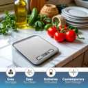 2 x Food Scale For Kitchen - Stainless Steel Kitchen Scale, 100% waterproof, Batteries Included, Weighs Up to 22 lb/10kg, Digital Scale, Food Scale With Nutritional Calculator, Baking Scale, Cooking Scale