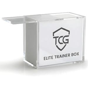 Acrylic ETB Case 1 Pack - Magnetic Sliding Lid - 8mm + 5mm ETB Protector Case Compatible with Elite Trainer Boxes Includes Microfiber Cloth