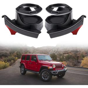 FieryRed Car Window Cup Holders Compatible with 2018 2019 2020 2021 2022 2023 2024 Wrangler JL & Gladiator JT, 1 Pair Car Door Cup Drink Holder, Driver and Passenger Side
