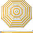 AMMSUN 6.5 Foot Heavy Duty Beach Umbrellas for Sand with tilt Sun Shelter, UV 50+ Protection Outdoor Sunshade Umbrella with Carry Bag for Patio Garden Beach Pool Backyard multicolor Yellow