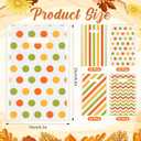 2 x Eersida Thanksgiving Plastic Gift Bags Colorful Stripe polka dot Wave Treat Candy Goodie Bags Thanksgiving Cookie Snack Packing for Fall Harvest Party Favor Supplies(48 Pcs)