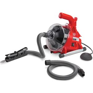 RIDGID 55808 PowerClear 120-Volt Drain Cleaning Machine Kit for Tubs, Showers, and Sinks, Drain Cleaner Machine Kit with AUTOFEED, Inner Core Cable, and Guide Hose