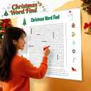 VYWmna Jumbo Thanksgiving Word Search Poster, Giant 36"X24" Wall Game,New Large Holiday Activity Poster with 50 Words,Fun Word Find Decor for Thanksgiving Party