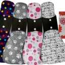 5pcs Set 1pcs Mini Wet Bag + 4 Pieces 16 Inch Ultra-deep Sleep Overnight Charcoal Bamboo Mama Cloth/Menstrual Pads/Reusable Sanitary Pads (AI Flower)