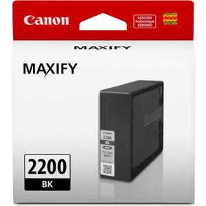 Canon PGI-2200 Genuine Pigment Black Ink Tank, Compatible with IB4120, MB5420, MB5120, IB4020, MB5020, and MB5320 Printers