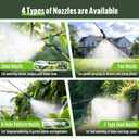 SideKing Battery Powered Sprayer 2 Gallon, Electric Weed Sprayer with 3 Adjustable Spray Pressures, Battery Indicator, Telescopic Wand and 4 Nozzles, for Garden, Lawn, Yard & Plants Care