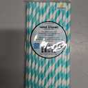 Jacent Stylish Biodegradable Paper Straws, 24 Count per Package, Blue, 1-Pack