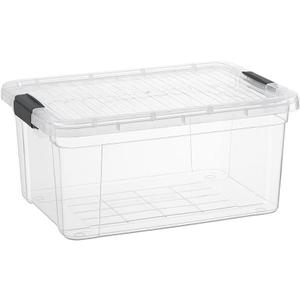 Superio Clear Storage Box with Lid, 21 Quart Plastic Container Bins for Organizing, Stackable Crates, BPA Free, Non Toxic, Odor Free, Organizers for Home, Office, School, and Dorm