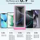 Waterproof Phone Case for Snorkeling - Underwater Touchscreen Housing, Universal Underwater Photo&Video Diving Case for iPhone 17/16/15/14 Pro Max Samsung Galaxy S25/S24 Ultra Up to 6.9'' Purple