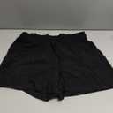 Hody Lovy Linen Beach Vacation Shorts for Women Dressy Casual Summer Outfits High Waisted Lounge Comfy Wide Leg Loose (Large, Black)