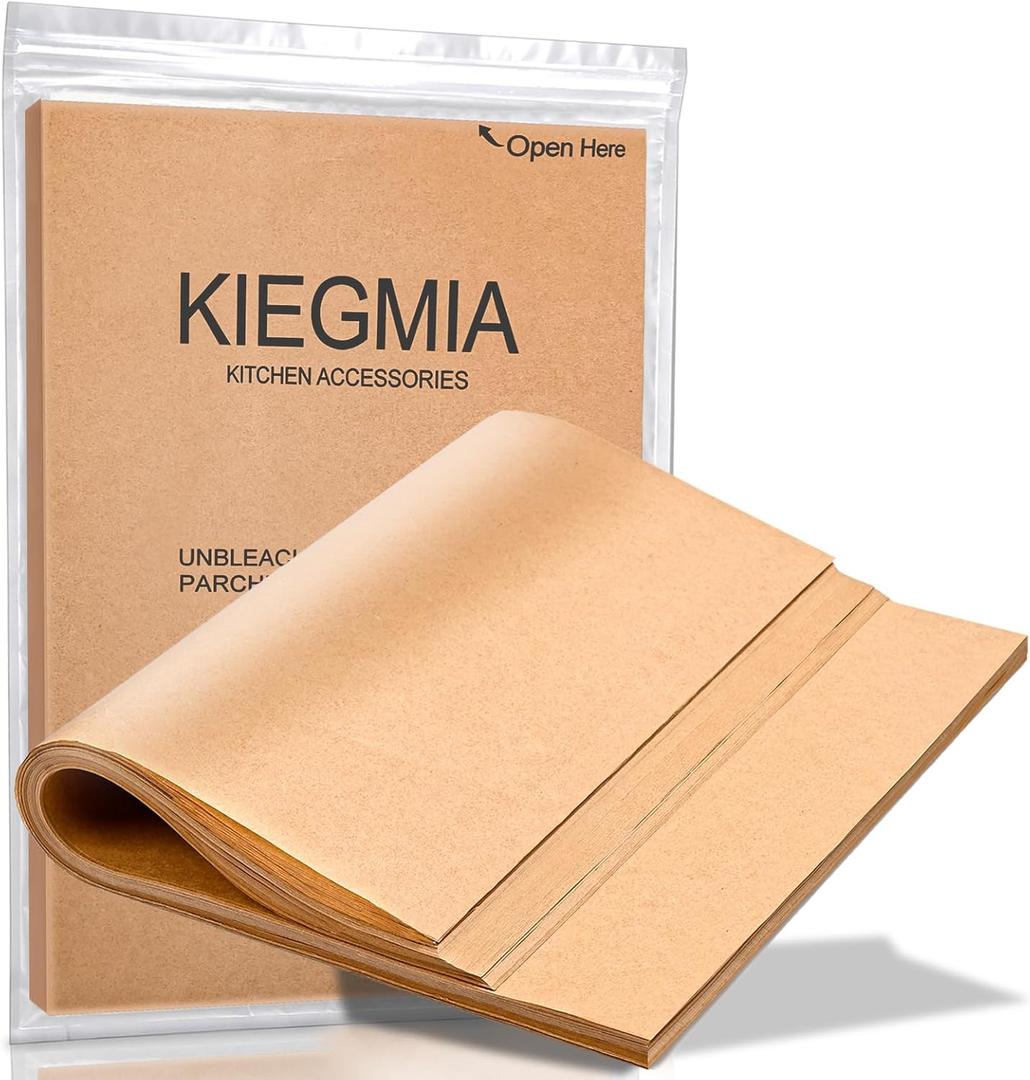 120 PCS Parchment Paper Sheets, 9 x 13 IN Unbleached, Precut Non-Stick Parchment Sheets for Baking, Cooking, Grilling, Steaming and More, Fit for An Air Fryer, Baking Sheet, Oven, or Sandwich Wraps