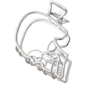 Contemporary Openwork Skull Metal Hair Clip Punk Accessory Halloween Decoration For Costume Parties Festivals Party Accessory For Adults