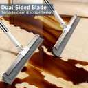 Floor Squeegee for Concrete Floor, Squeegee for Floor with 180 Rotating Head & 63" Long Handle, Garage Squeegee Broom for Epoxy Floor, Pet Hair, Water Removal, Bathroom Tile, Shower Glass, Carpet