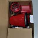 LucGee Rotary Cheese Grater with Handle - 3 in 1 Cheese Shredder Rotary Grater Stainless Steel Handheld, Vegetable Slicer for Fruit, Cheese, Nuts(Red)