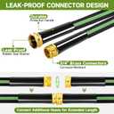 Garden Hose 100 ft Flexible Non-Expandable Water Hose Kink-Free Lightweight Leak-Proof High Pressure Durable Outdoor Portable Fabric Hoses Pipe with 3/4 Sturdy Fittings for Yard Lawn Car Wash