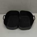 Silicone Air Fryer Liners 2 Pack, Reusable Liners Compatible for Ninja Foodi DZ201, DZ401, DZ550, COSORI, Chefman, Instant Air Fryer, and 6-in-1 8-10QT Air Fryer Baskets (Black)