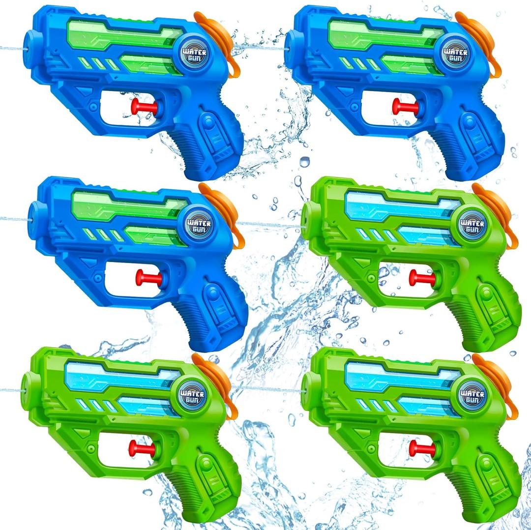 Water Guns for Kids - 6 Pack Mini Squirt Water Gun with Trigger Small Water Pistol Blaster Toys for Boys Girls Toddlers Summer Toys Outdoor Swimming Pool Beach Water Fighting
