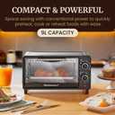Elite Gourmet ETO490 9L/4 Slice Countertop Toaster Oven with 30-Minute Timer, Adjustable Temperature Control, Includes Baking Pan and Wire Rack, Bake, Broil, Toast, Black