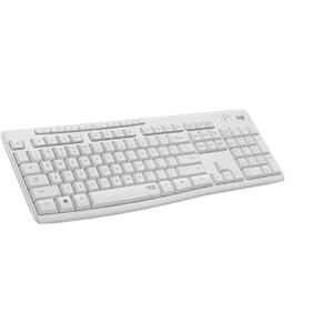Logitech MK295 Wireless Keyboard with SilentTouch Technology, Full Numpad, Advanced Optical Tracking, Lag-Free Wireless, 90% Less Noise - Off White