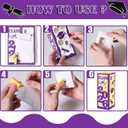 6 Pcs Light Up Graduation Centerpieces- Class of 2026 Graduation Decorations Lantern Boxes for College High School Congrats Graduation Party Supplies(Purple)