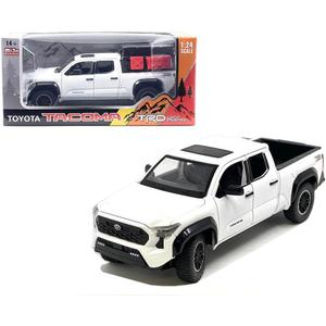 Diecast Model Car Compatible for Toyota Tacoma TRD Off-Road Diecast Model Truck, 1:24 Scale, White, 2024 Limited Edition Die-Cast New Tooling H08778-WH