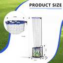 Volleyball Setter Trainer Net Adjustable Height and Angle Home Volleyball Trainer Net with Wheels and Collection Bag Volleyball Training Equipment for Both Indoor and Outdoor Training