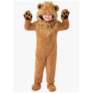 Kids Lion Costume Toddler Animal Jumpsuit Cosplay Halloween Dress up Outfit XS, 3-4 Yrs Old 