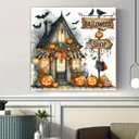 BOHADIY 5D Diamond Art Kits for Adults, Halloween Diamond Painting for Adults Full Round Drill, DIY Pumkin Skull Paint with Diamond Dots Gem Art Craft Set Picture Gift 12x12inch