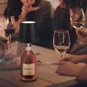 TTLYUGN Wireless Bottle Lamp,Wireless Liquor Bottle Lamps Shade for Any Bottle,Rechargeable 3 Color Stepless Dimming LED Wine Lights,Touch Control Desk Kit for bar & Restaurant - Gold