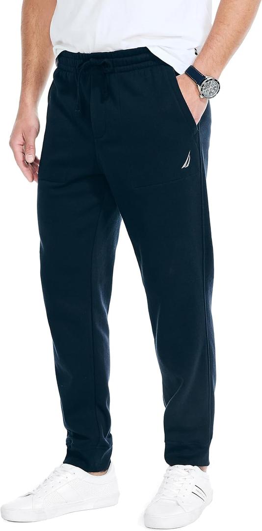 Nautica Men's Anchor Fleece Basic Joggers (X-Large, True Navy)