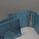 Mini 3 Ring Binder 5.5 x 8.5, 2-Inch Binder, Round Ring, Blue, 2 Pack