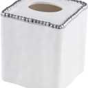 Pampa Bay Vanity Accessories with Silver Beads Square Tissue Box