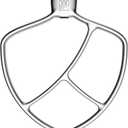 Flat Beater Replacement for KitchenAid 5plus/ 6 Qt. Bowl-Lift Stand Mixers/ Polished 18/ 8 Stainless Steel Paddle Accessories/ No coating/ Dishwasher Safe/ Replacement for KN256CBT