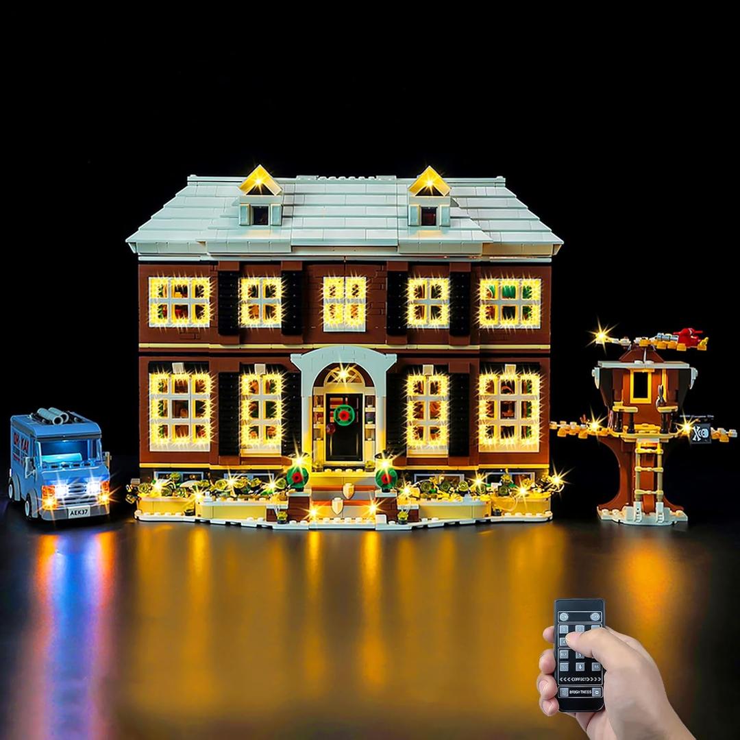 Kyglaring LED Light Kit Compatible with Lego Home Alone 21330 Building Set - Upgraded Christmas Window Lights & Remote Control (Lights Only, Model Set not Included)