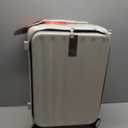 Hanke 20 Inch Carry On Luggage with Wheels PC Hard Shell Suitcase Top Opening Aluminum Frame Travel Luggage Suitcases for Woman Men Gifts.(Ivory White)