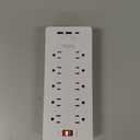 Power Strip Surge Protector 23 in 1, 6ft Extension Cord with 3 USB Ports Smart 3.1A, Multiple Outlet Adapter 20 Outlets, Outlet Extender Cord Organizer for Office, College, Apartment, Gaming Stuff