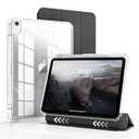 Kenke Hybrid Case for iPad (A16) 11 Inch 2025, iPad 10th Generation Case 10.9 Inch 2022 with Pencil Holder, Detachable Cover with Clear Hard Back Shell, Auto Sleep/Wake, Black