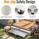 Moxweyeni 2 Pack Outdoor Steps, 304 Stainless Steel Non Slip Step Platforms