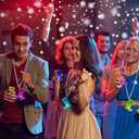 Cowgirl Boot Shot Glasses Set of 16pcs Light Up Plastic Shot Glasses Western Party Decorations Cowboy Shot Glasse Set with Necklace Party Cups for Party Favors Adults Bachelorette Birthday Carnival (Clear)