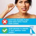 Electric Ear Wax Removal Kit by Tilcare - Rechargeable Ear Cleaning Machine for Ear Irrigation - Complete Ear Flush Kit for Adults & Kids - Ear Lavage System with Otoscope, Microfibre Towel & 30 Tips