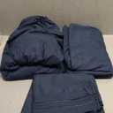 SONORO KATE Bed Sheet Set Super Soft Microfiber 1800 Thread Count Luxury Egyptian Sheets Fit 18-24 Inch Deep Pocket Mattress Wrinkle-6 Piece (Navy Blue, King)